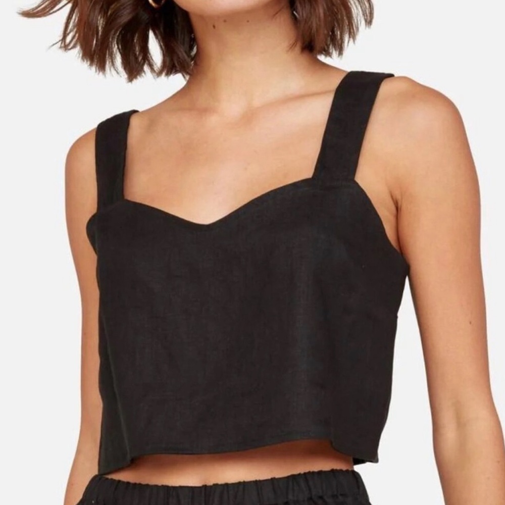 MATE the label linen crop top